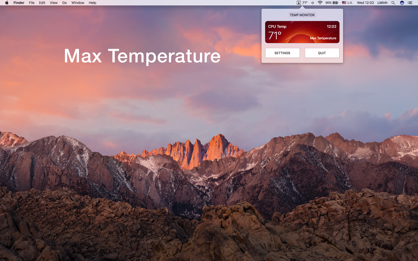 Temp Monitor 1.2.4 Mac 破解版 优秀的硬件温度监测工具